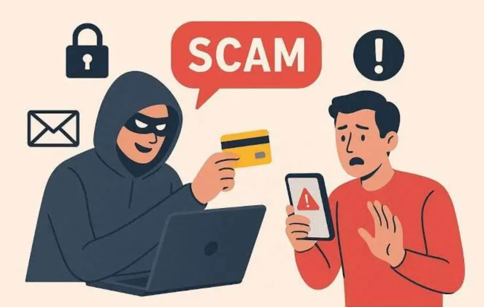 Ilustrasi penipuan beasiswa digital